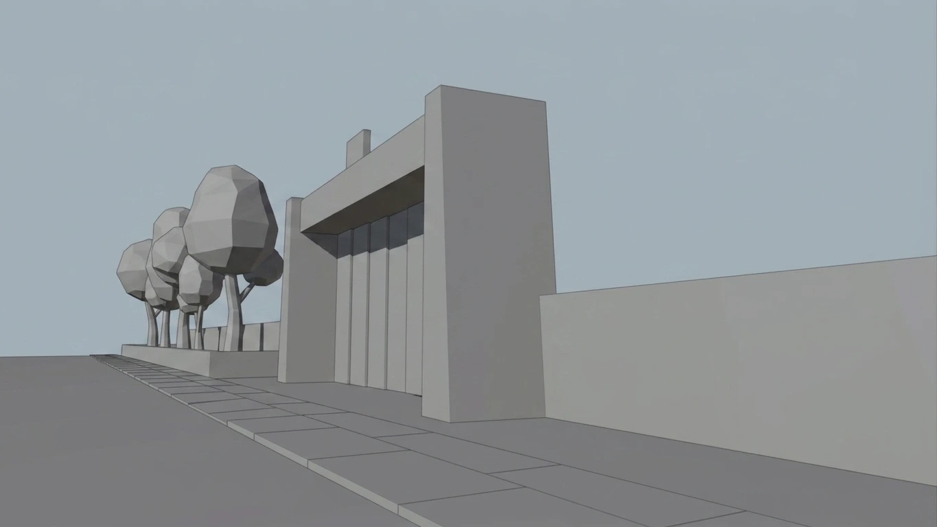 3D render of a bunker for Hulu