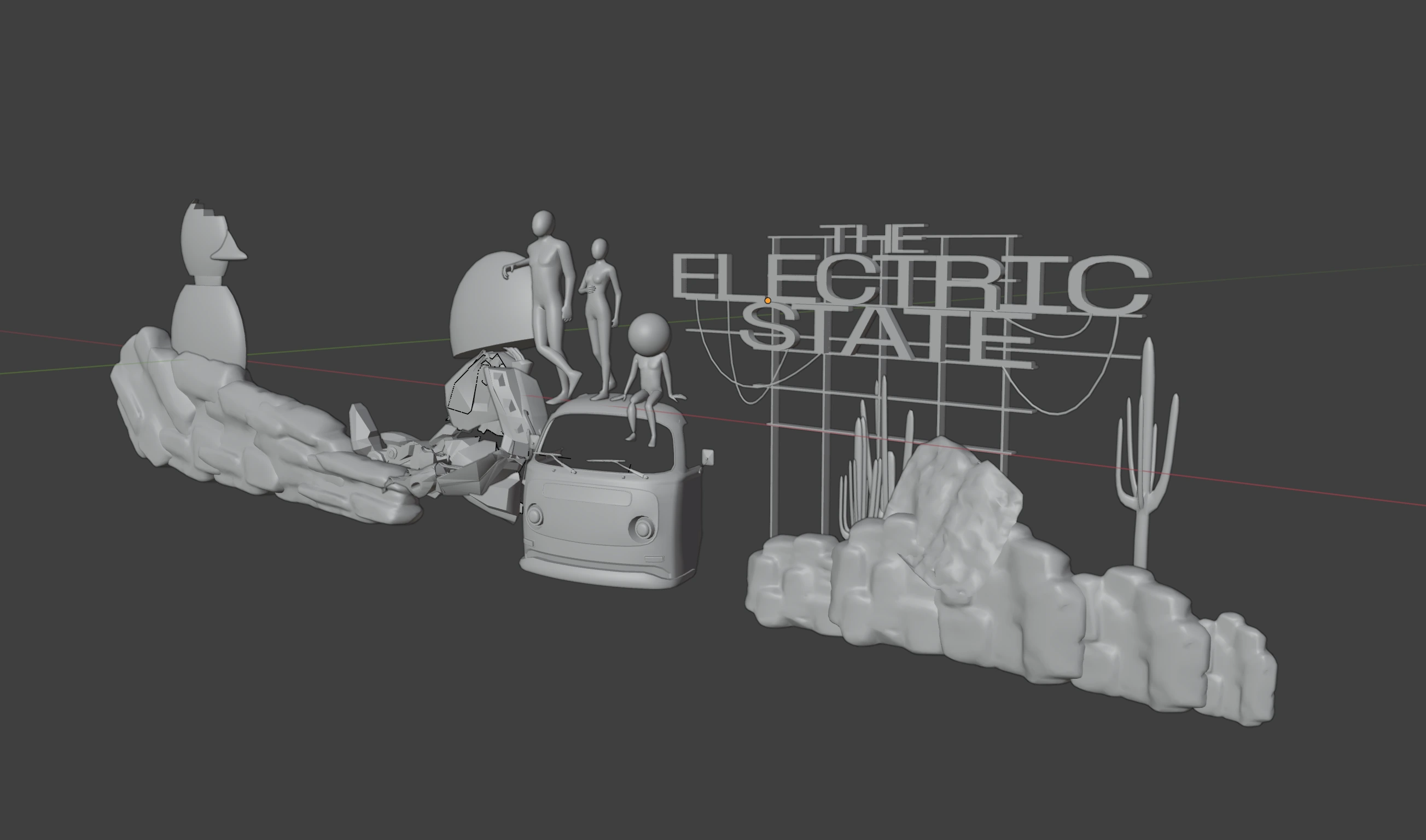 Electric State Netflix 3D render