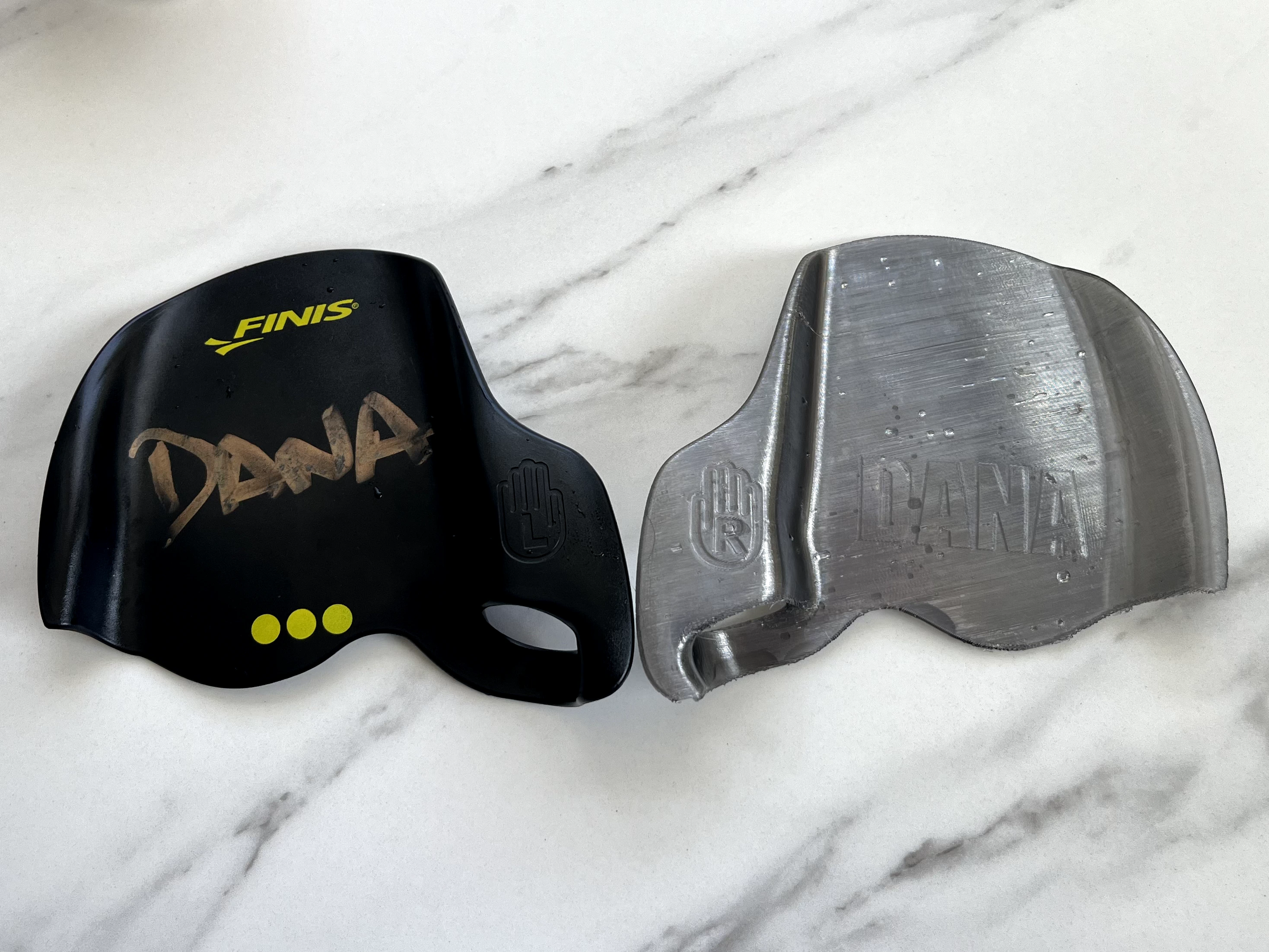 Finis hand paddle replicas
