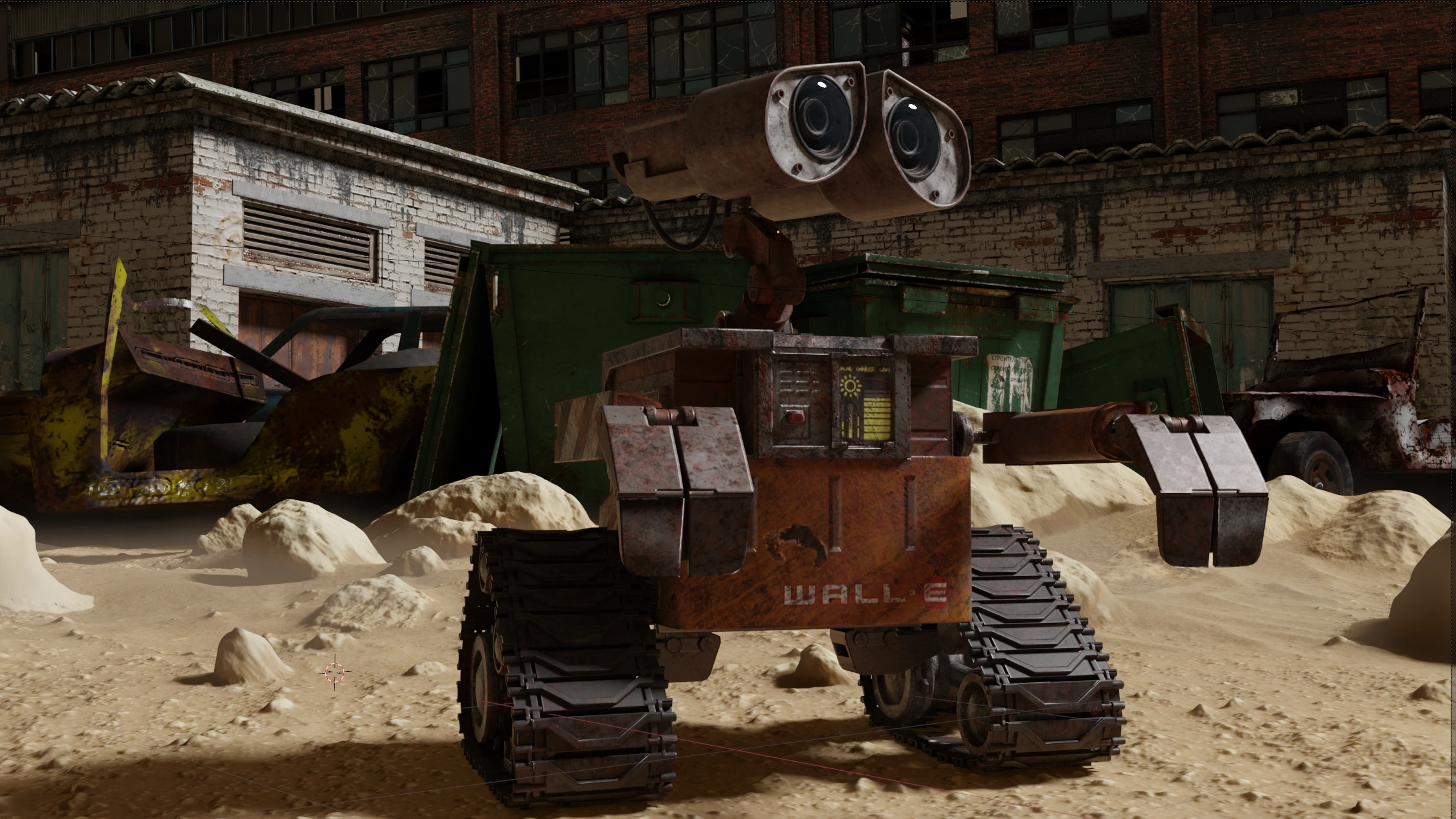 WALL-E 3D Scene Rendered